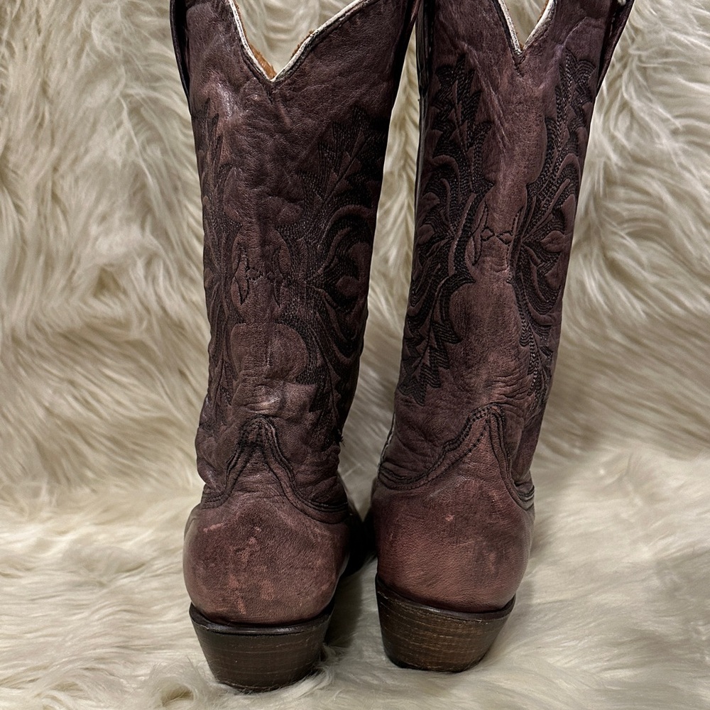 Stetson Rustic Pink Western Boots - Picture 7 of 9
